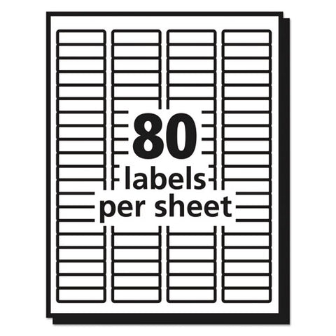 Matte Clear Easy Peel Mailing Labels W/ Sure Feed Technology, Inkjet Printers, 0.5 X 1.75, Clear, 80/sheet, 10 Sheets/pack