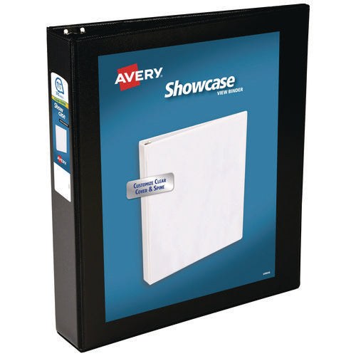 Showcase Economy View Binders With Slant Rings, 3 Rings, 1.5" Capacity, 11 X 8.5, Black