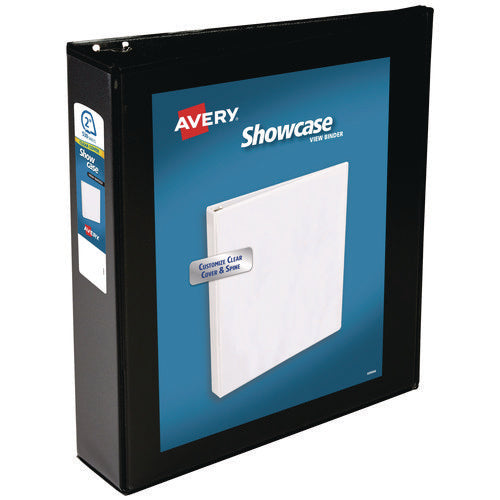 Showcase Economy View Binders With Slant Rings, 3 Rings, 2" Capacity, 11 X 8.5, Black