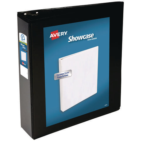 Showcase Economy View Binders With Slant Rings, 3 Rings, 3" Capacity, 11 X 8.5, Black