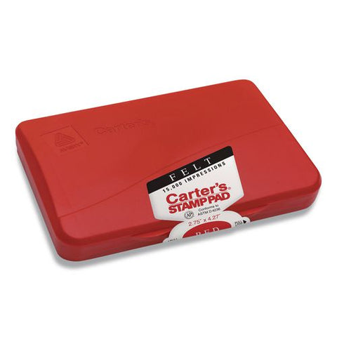 Pre-inked Felt Stamp Pad, 4.25 X 2.75, Red, 36/carton