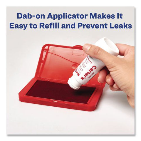 Neat-flo Stamp Pad Inker, 2 Oz Bottle, Red, 36/carton