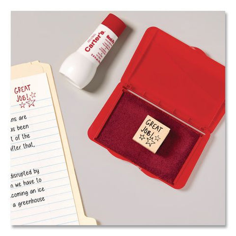 Neat-flo Stamp Pad Inker, 2 Oz Bottle, Red, 36/carton