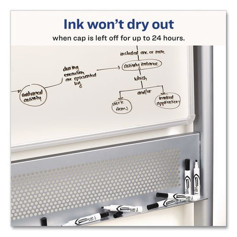 Marks A Lot Desk-style Dry Erase Markers, Broad Chisel Tip, Blue, Dozen