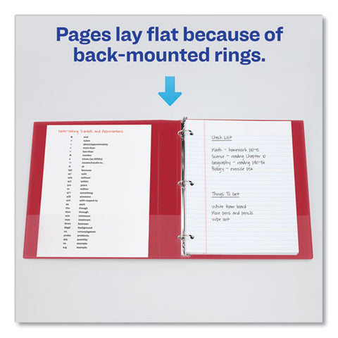 Durable Non-view Binder With Durahinge And Slant Rings, 3 Rings, 2" Capacity, 11 X 8.5, Red