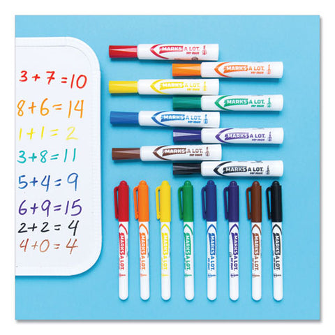 Marks A Lot Pen-style Dry Erase Marker Value Pack, Medium Chisel Tip, Assorted Colors, 24/set (29860)