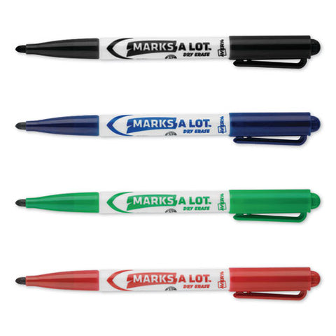 Marks A Lot Pen-style Dry Erase Marker Value Pack, Medium Chisel Tip, Assorted Colors, 24/set (29860)