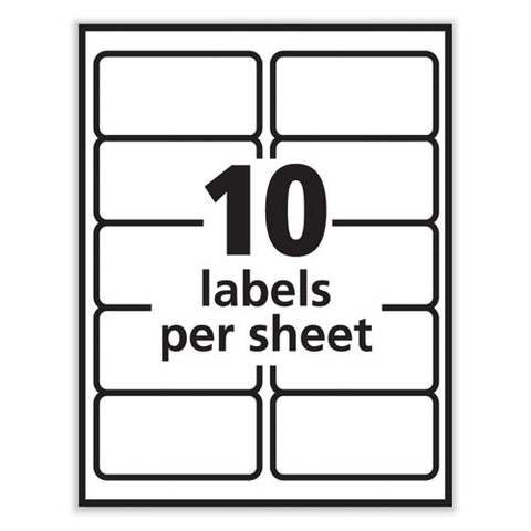 Labels, Laser Printers, 2 X 4, White, 10/sheet, 250 Sheets/box