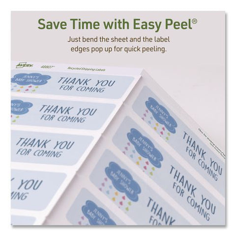 Ecofriendly Recycled Shipping Labels, Inkjet/laser, 2 X 4, White, 10 Labels/sheet, 10 Sheets/pack