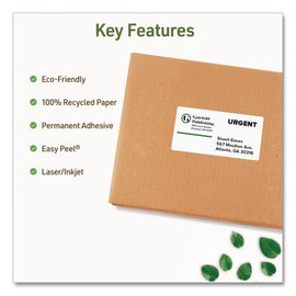 Ecofriendly Recycled Shipping Labels, Inkjet/laser, 2 X 4, White, 10 Labels/sheet, 10 Sheets/pack