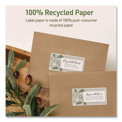 Ecofriendly Recycled Shipping Labels, Inkjet/laser, 2 X 4, White, 10 Labels/sheet, 10 Sheets/pack