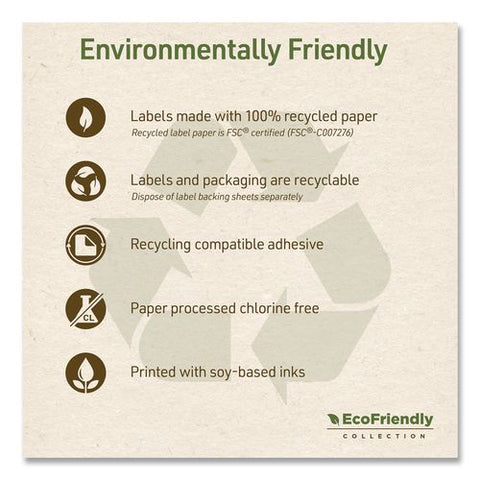 Ecofriendly Recycled Shipping Labels, Inkjet/laser, 2 X 4, White, 10 Labels/sheet, 10 Sheets/pack