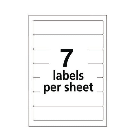 Removable File Folder Labels With Sure Feed Technology, 0.66 X 3.44, White, 7/sheet, 36 Sheets/pack