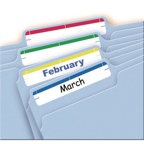 Removable File Folder Labels With Sure Feed Technology, 0.66 X 3.44, White, 7/sheet, 36 Sheets/pack