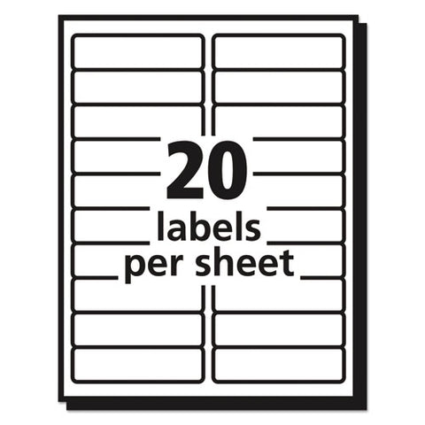 Matte Clear Easy Peel Mailing Labels W/ Sure Feed Technology, Laser Printers, 1 X 4, Clear, 20/sheet, 50 Sheets/box