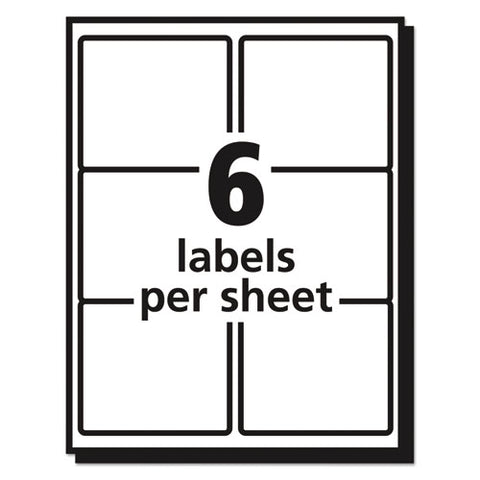 Matte Clear Easy Peel Mailing Labels W/ Sure Feed Technology, Laser Printers, 3.33 X 4, Clear, 6/sheet, 50 Sheets/box