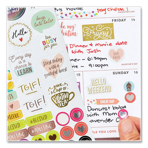 Planner Sticker Variety Pack, Budget, Fitness, Motivational, Seasonal, Work, Assorted Colors, 1,744/pack