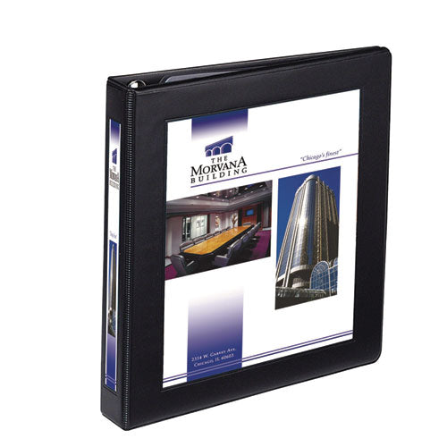 Framed View Heavy-duty Binders, 3 Rings, 1" Capacity, 11 X 8.5, Black