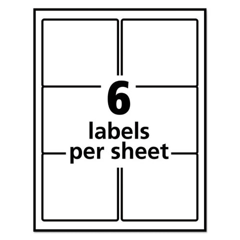 Vibrant Laser Color-print Labels W/ Sure Feed, 3 X 3.75, White, 150/pk