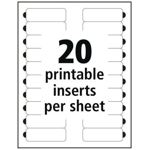 The Mighty Badge Name Badge Inserts, 1 X 3, Clear, Laser, 20/sheet, 5 Sheets/pack