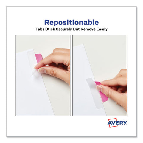 Ultra Tabs Repositionable Tabs, Margin Tabs: 2.5" X 1", 1/5-cut, Assorted Neon Colors, 24/pack
