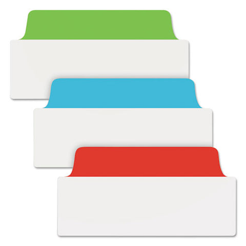 Ultra Tabs Repositionable Tabs, Wide And Slim: 3" X 1.5", 1/3-cut, Assorted Colors, 24/pack