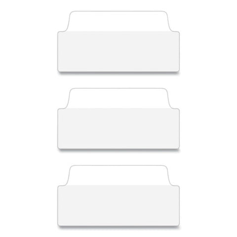 Ultra Tabs Repositionable Tabs, Wide And Slim: 3" X 1.5", 1/3-cut, White, 24/pack