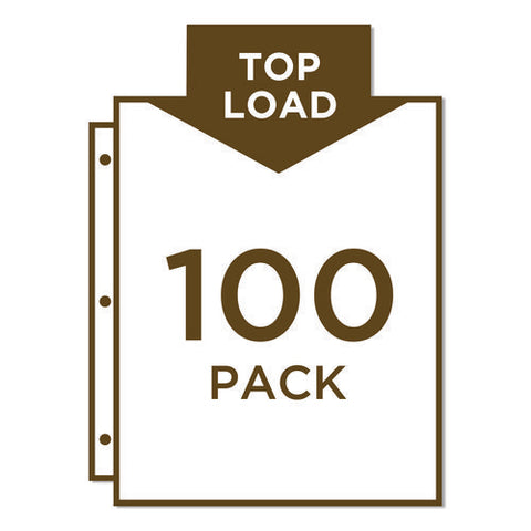 Top-load Recycled Polypropylene Sheet Protector, Semi-clear, 100/box