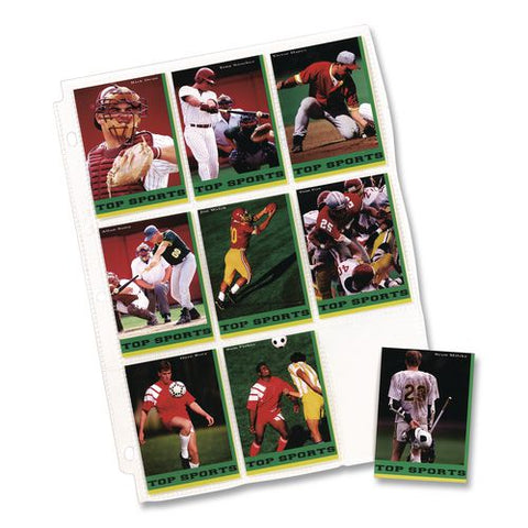 Trading Card Pages, 3-hole Punched, Top Load, Clear, 10 Pages/pack