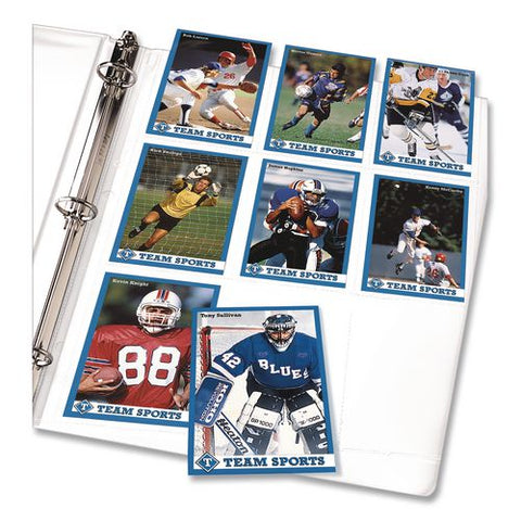 Trading Card Pages, 3-hole Punched, Top Load, Clear, 10 Pages/pack
