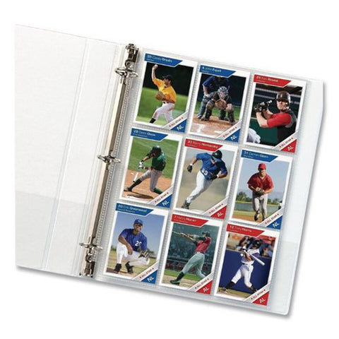 Trading Card Pages, 3-hole Punched, Top Load, Clear, 10 Pages/pack
