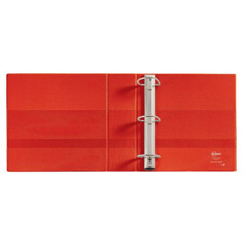 Heavy-duty View Binder With Durahinge And Locking One Touch Ezd Rings, 3 Rings, 3" Capacity, 11 X 8.5, Red, 4/carton