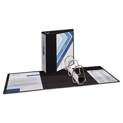 Heavy-duty View Binder With Durahinge And Locking One Touch Ezd Rings, 3 Rings, 5" Capacity, 11 X 8.5, Black