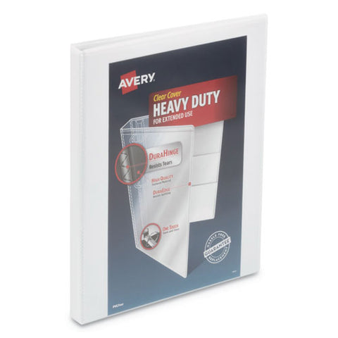 Heavy-duty View Binder With Durahinge And One Touch Slant Rings, 3 Rings, 0.5" Capacity, 11 X 8.5, White