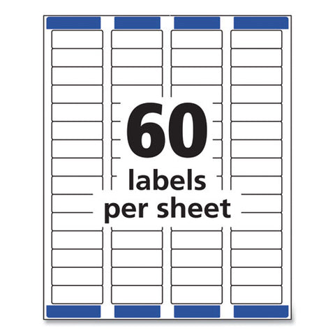 Easy Peel White Address Labels W/ Sure Feed Technology, Inkjet Printers, 0.66 X 1.75, White, 60/sheet, 25 Sheets/pack