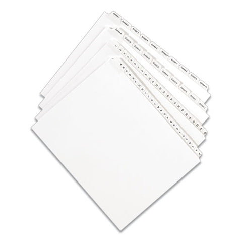 Preprinted Legal Exhibit Side Tab Index Dividers, Allstate Style, 26-tab, Exhibit A To Exhibit Z, 11 X 8.5, White, 1 Set