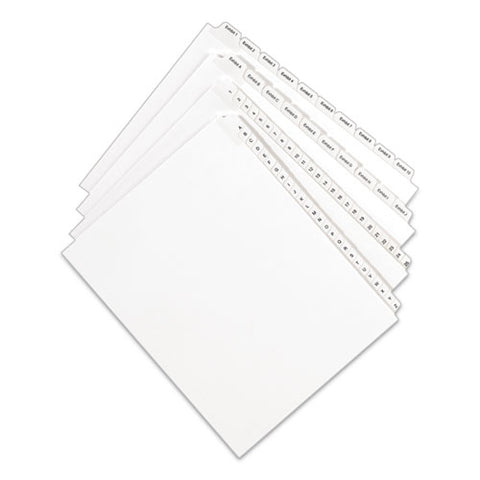 Preprinted Legal Exhibit Side Tab Index Dividers, Allstate Style, 25-tab, Exhibit 1 To Exhibit 25, 11 X 8.5, White, 1 Set