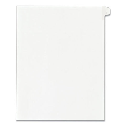 Preprinted Legal Exhibit Side Tab Index Dividers, Allstate Style, 10-tab, 1, 11 X 8.5, White, 25/pack