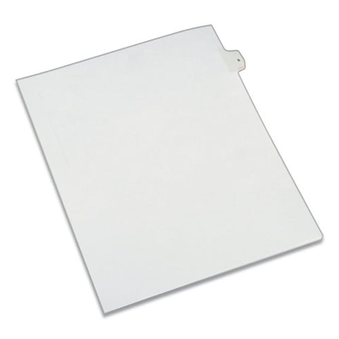 Preprinted Legal Exhibit Side Tab Index Dividers, Allstate Style, 10-tab, 5, 11 X 8.5, White, 25/pack