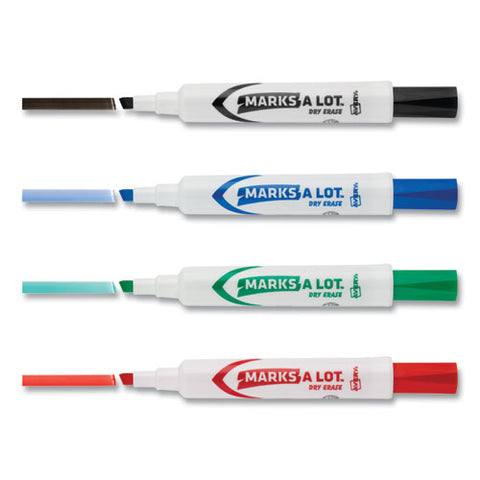 Marks A Lot Desk-style Dry Erase Marker Value Pack, Broad Chisel Tip, Assorted Colors, 24/pack (98188)