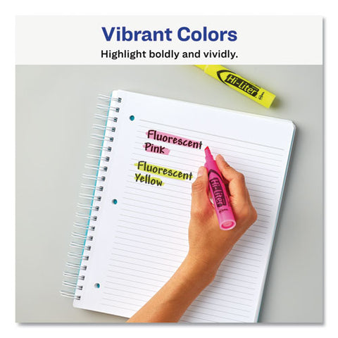 Hi-liter Desk-style Highlighter Value Pack, Assorted Ink Colors, Chisel Tip, Assorted Barrel Colors, 24/pack