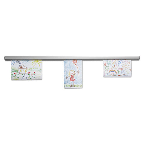 Grip-a-strip Display Rails, 1.5" X 12", Satin Aluminum