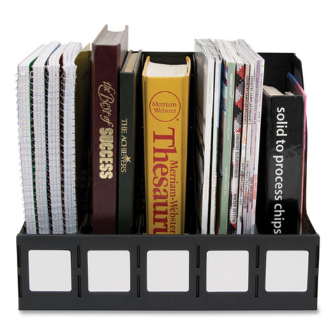 Literature File, Five Slots, 13.25 X 10 X 10.25, Black