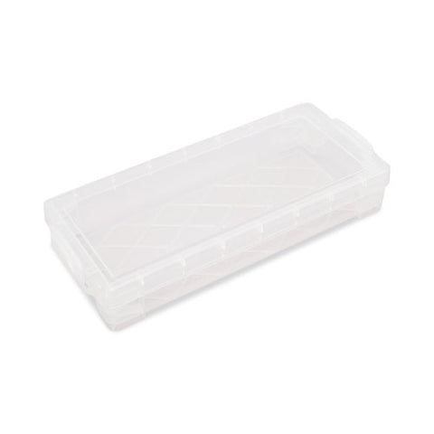 Super Stacker Pencil Box, 8.25" X 3.75" X 1.5", Clear