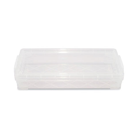 Super Stacker Pencil Box, 8.25" X 3.75" X 1.5", Clear