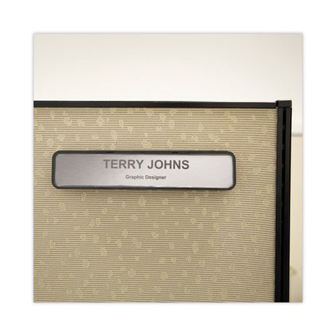 Panel Wall Sign Name Holder, Acrylic, 9 X 2, 6/pack, Clear