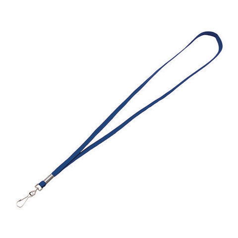 Deluxe Lanyard With J-hook, Blue, 36" Long, 100/pack