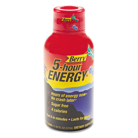 Energy Drink, Berry, 1.93oz Bottle, 12/pack