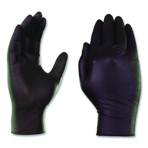 Nitrile Exam Gloves, Powder-free, Medium, 3 Mil Thick, Black, 100/box
