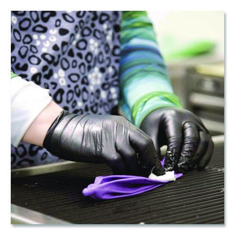 Nitrile Exam Gloves, Powder-free, Medium, 3 Mil Thick, Black, 100/box